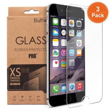 Buffway 3 Packs iPhone 6S Screen Protector25D Tempered Glass9HEasy InstallAslo Work With iPhone 6