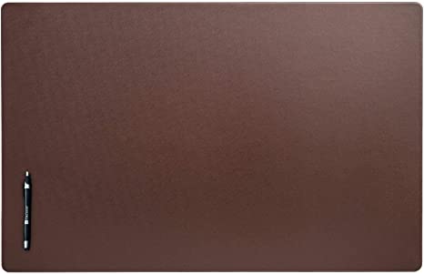 Dacasso Chocolate Brown Leatherette 34" x 20" Without Rails Desk Mat