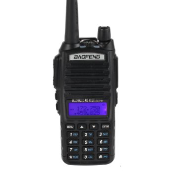 Walkie Talkie ESYNiC baofeng 2 Way Radio 128CH Dual Band UV-82 UHF 400-520MHz Walky Talky FM Radio Handheld Transceiver-with LED Flashlight & Original Earpiece Voice Prompt for Field Survival Biking and Hiking