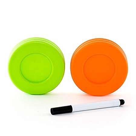 Mason Jar Lids - Compatible with Regular Mouth Size Ball Jars - Reusable and Leak Proof Plastic Lids are BPA Free - Includes Pen for Marking - Pack of 2