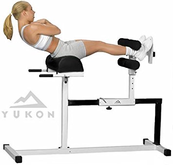 Yukon Glute, Hamstring, Back, and Abs Hyperextension Bench. GHD Exercise Machine - Glute Ham Developer