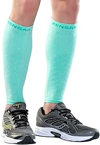 Zensah Running Leg Compression Sleeves – Shin Splint, Calf Compression Sleeve, Made in USA for Sports, Travel, Men and Women