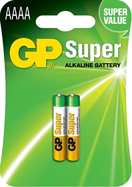 GP Batteries 1.5 V SUPER Alkaline Specialties AAAA Battery (Pack of 2)