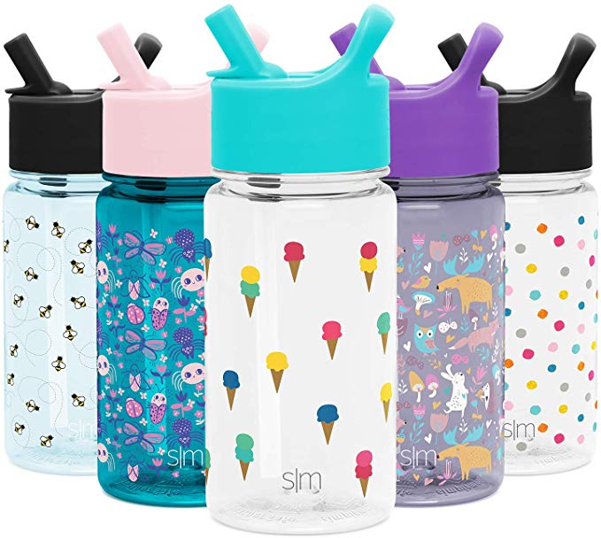 Simple Modern Summit Kids Tritan Water Bottle with Straw Lid Sippy Cup - Dishwasher Safe Tumbler Travel Mug Flask