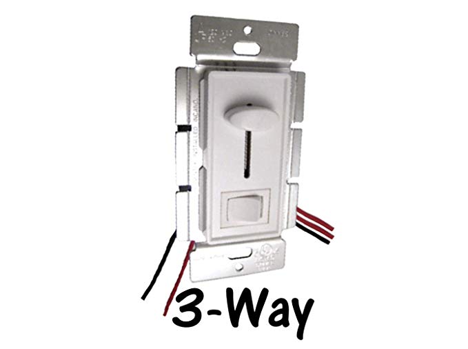 PWM LED Slide Dimmer 8A (Wall Plate) Low Voltage 12v/24v DC (3-Way)