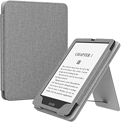 MoKo Case for 6.8" Kindle Paperwhite (11th Generation-2021) and Kindle Paperwhite Signature Edition, Slim PU Shell Cover Case with Auto-Wake/Sleep for Kindle Paperwhite 2021 E-Reader, Denim Gray