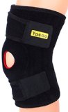Yosoo Adjustable Neoprene Knee Support Brace with Basic Open Patella Stabilizer Kneecap Support and Lateral Stabilizers for Workout