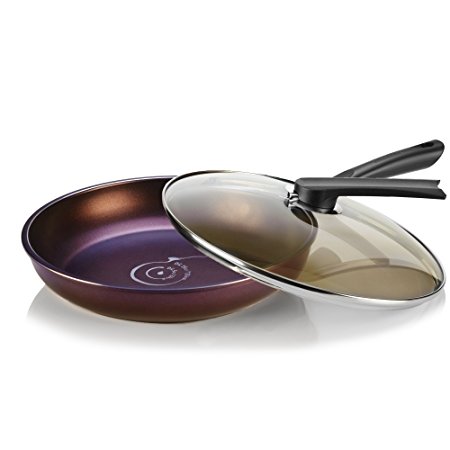 TeChef - Art Pan Collection 11" Frying Pan with Lid, Coated 5 times with Teflon Select Non-Stick Coating (PFOA Free) /