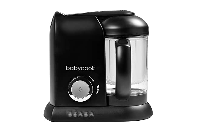 BEABA Babycook 4 in 1 Steam Cooker & Blender and Dishwasher Safe, Cook at Home, 4.5 Cups, Black