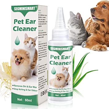 SEGMINISMART Dog Ear Cleaner,Ear Cleaner For Dogs Wash,Stop Itching, Head Shaking & Smell,Ear Drops for Dogs&Cats,Dog Ear Infection Formula