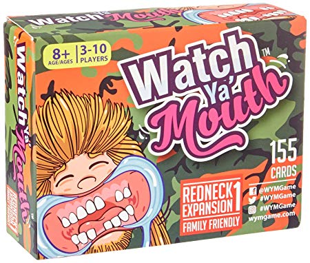 Watch Ya Mouth REDNECK Expansion #1 Phrase Card Game Expansion Pack, for All Mouth Guard Games