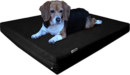 Dogbed4less Ultimate Memory Foam Dog Bed, Orthopedic Joint Relief for Small Medium to Extra Large Dogs with Waterproof Liner and Durable Machine Washable Pet Bed Cover