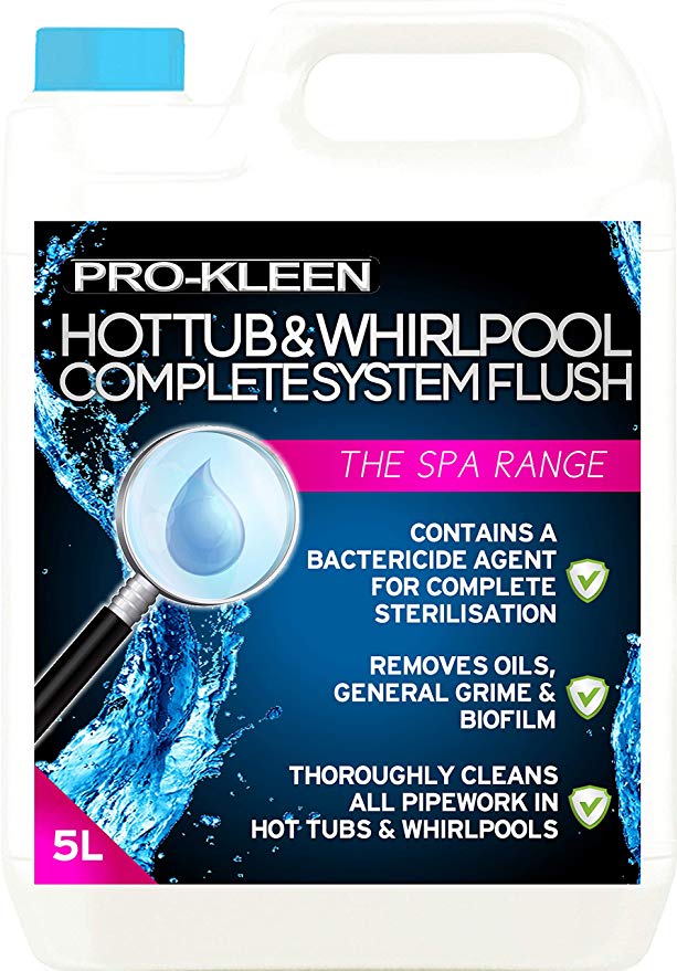 Pro-Kleen MY2297 Hot Tub & Whirlpool Complete System Flush Cleaner 5L, Liquid