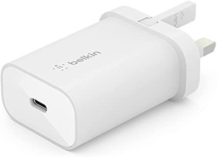 Belkin BoostCharge 25W Wall Chargers with PPS (USB-C Power Delivery, Fast Charger for iPhone, Samsung, Galaxy Tab, iPad and more)