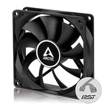 ARCTIC F9 PWM PST - 92 mm PWM PST Case Fan with PWM Sharing Technology (PST), Quiet Motor, Computer, Fan Speed: 150-1800 RPM - Black