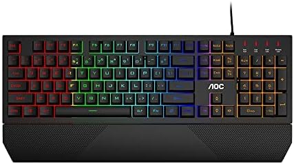 AOC GK200 Tastiera da gioco - Tastiera per PC con layout italiano, 25 tasti anti-ghosting, 25 tasti N rollover e cavo di 1,8 m