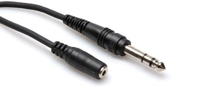 Hosa MHE-310 3.5 mm TRS to 1/4 inch TRS Headphone Adaptor Cable, 10 feet