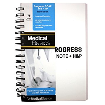 Progress SOAP and H&P Notebook - Progress Note   Medical History and Physical notebook, 75 templates with perforations