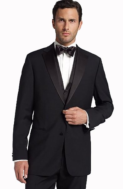 Mens Classic Black Formal Tuxedo Suit - Ultra Soft Fabric