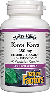 Natural Factors - Kava Kava 250mg, Stress-Relax, 60 Vegetarian Capsules