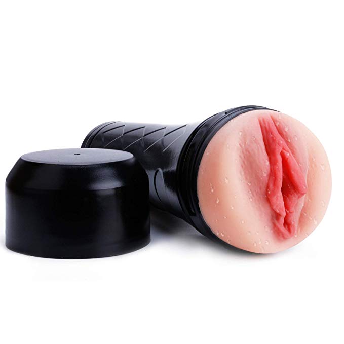 Pocket Pussy,Male Masturbators Cup Adult Sex Toys Realistic Textured Pocket Vagina Pussy Man Masturbation Stroker (Black)