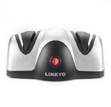 LINKYO Electric Knife Sharpener featuring Automatic Blade Positioning Guides - 2 Stage Knife Sharpening System