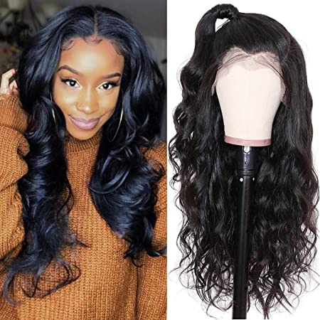 Beauty Forever Transparent Lace 13x6 Body Wave Lace Front Human Hair Wigs, Unprocessed Brazilian Body Wave Lace Frontal Wigs Human Hair 150% Density Pre Plucked With Baby Hair Natural Color (14 inch)