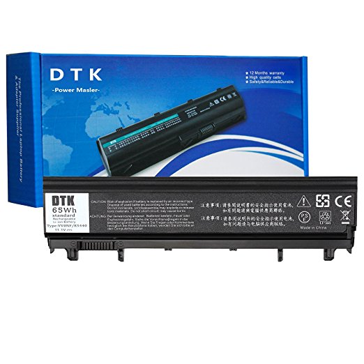 DTK New Laptop Battery Replacement for DELL E5440 E5540 P/N: N5YH9 VV0NF VVONF VJXMC 0M7T5F 0K8HC 1N9C0 7W6K0 F49WX NVWGM CXF66 WGCW6 11.1V 4400MAH