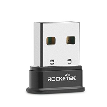 Rocketek USB Bluetooth 4.0 Low Energy Micro Adapter (Windows 8, 7, XP, Mac OS, Linux Compatible; Classic Bluetooth and Stereo Headset Compatible)