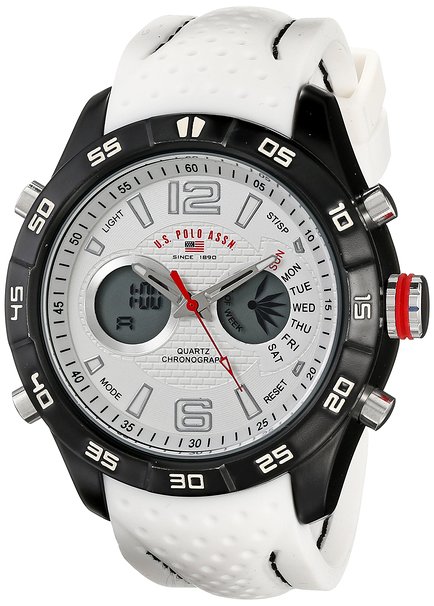 U.S. Polo Assn. Sport Men's US9489 Analog-Digital Display Analog Quartz White Watch