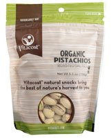 Vitacost Organic Roasted Salted Pistachios -- 5.5 oz (156 oz)