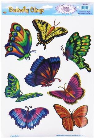 Butterfly Clings Party Accessory (1 count) (8/Sh)