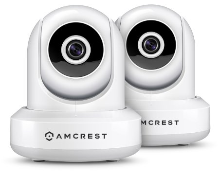 2-Pack Amcrest HDSeries 720P WiFi Wireless IP Security Surveillance Camera System IPM-721 (White)