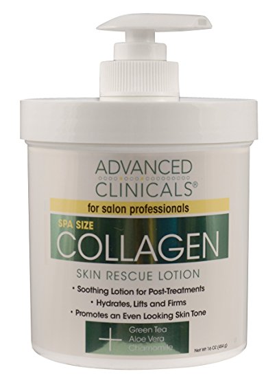 Advanced Clinicals Collagen Skin Rescue Lotion - Hydrate, Moisturize, Lift, Firm. Great for Dry Skin (16oz)