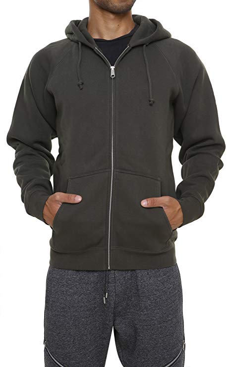 FORBIDEFENSE Men's Sweatshirt Hoodies Full Sleeve-Front Zip Premium Hood 2 Split Pocket