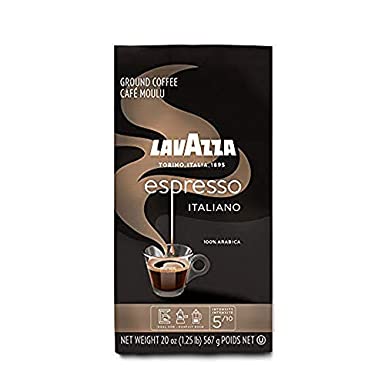 Lavazza Espresso Italiano Ground Coffee, 100% Arabica, 20 oz Soft Bag, Pack of 6