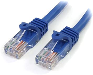 StarTech.com Cat5e Ethernet Cable2 ft - Blue - Patch Cable - Snagless Cat5e Cable - Short Network Cable - Ethernet Cord - Cat 5e Cable - 2ft