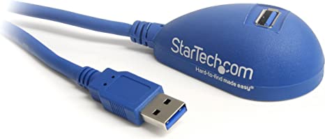 StarTech.com 5 ft Desktop SuperSpeed USB 3.0 Extension Cable - A to A M/F - USB extension cable - USB Type A (M) to USB Type A (F) - 5 ft - black - USB3SEXT5DSK,Blue