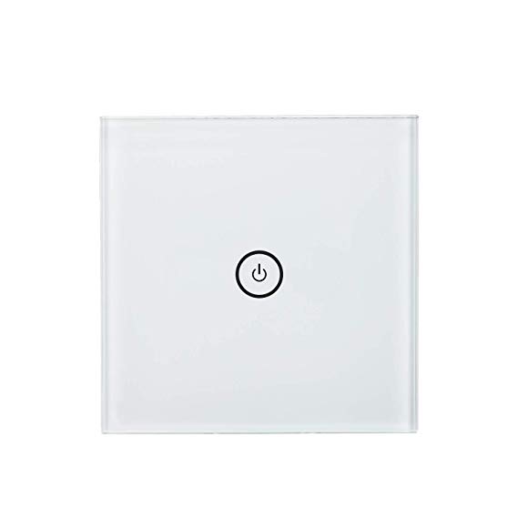 Meross Wi-Fi Smart Light Wall Switch Neutral Wire Required Smart Wi-Fi Touch Switch Tempered Glass Touch-Screen Wireless Remote Control Compatible with Amazon Alexa & Google Home Timing Function Overload Protection No Hub required Via mobile App Support IOS and Android Fit for UK/EU MSS510H