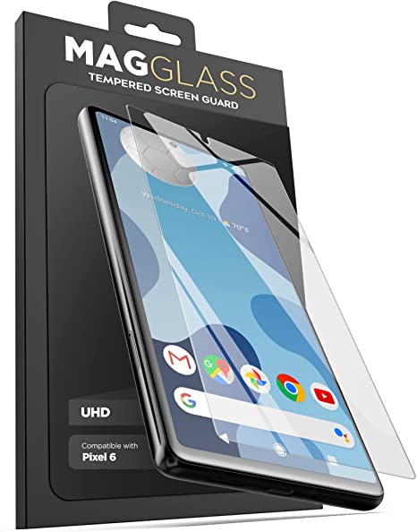 Magglass Tempered Glass Designed for Google Pixel 6 Screen Protector (2021) UHD Full Coverage Display Guard (Case Compatible)