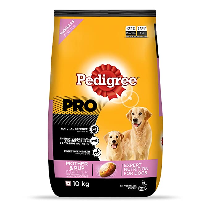 Pedigree PRO Expert Nutrition Dry Dog Food Starter for Lactating/Pregnant Mothers & Pups, Chicken Flavor (3-12 Weeks), 10kg Pack