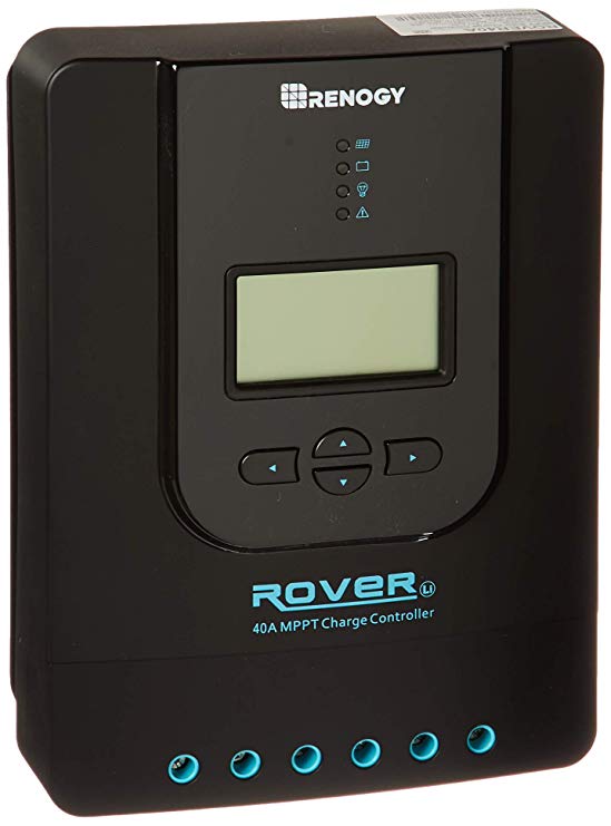 Renogy Rover 40 Amp MPPT Solar Charge Controller Battery Regulator with LCD Display