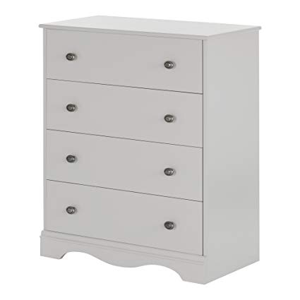 South Shore Angel 4 Piece Chest, Soft Gray