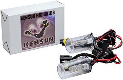 Kensun Xenon HID H7 6000k replacement Bulbs (1 pair crystal white color) - 2 Year Warranty