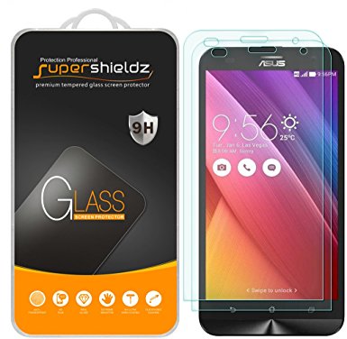 [2-Pack] Supershieldz for Asus "ZenFone 2 Laser" 5.5 Inch [ZE550KL/ZE551KL] Tempered Glass Screen Protector, Anti-Scratch, Anti-Fingerprint, Lifetime Replacement Warranty