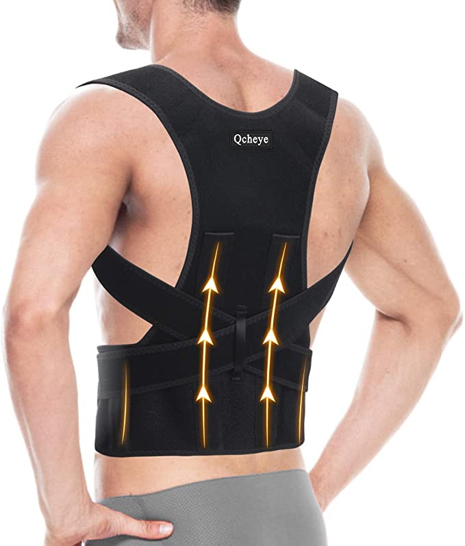 Back Brace Posture Corrector for Men and Women - Shoulder Lumbar Adjustable Breathable - Improve Posture and Relieve Pain for Neck, Back and Shoulder L(34"-39")