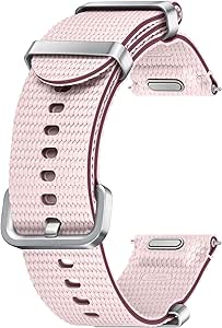 SAMSUNG Galaxy Watch 7, 6, 5, 4 Series Athleisure Band, Nylon, Smartwatch Replacement Strap for Men and Women, One Click Attachment, Small/Medium, ET-SOL30SPEGUJ, Pink