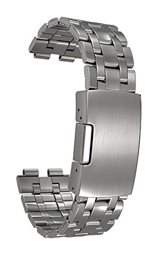 Pebble Steel Stainless Metal Watchband - Brushed Stainless