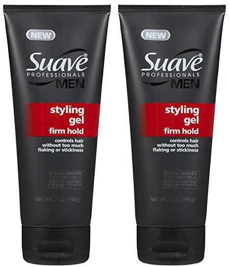 Suave Professionals Men's Styling Gel, Firm Hold, 7 oz, 2 pk