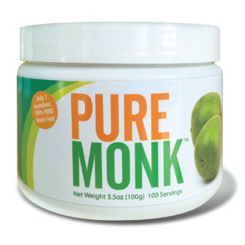 Pure Monk ( Monk Fruit ) 100 Servings 3.5 oz Paleo Sugar Free Sweetener